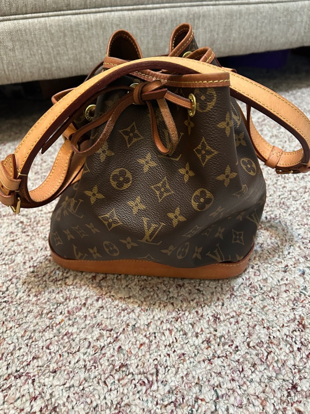 Louis Vuitton Brown Monogram Petite Noe Bucket Bag